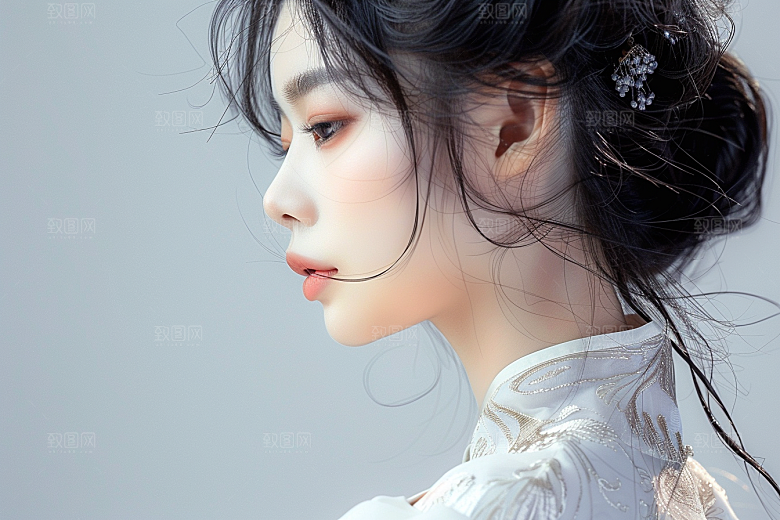 妆造发型写真肖像摄影图