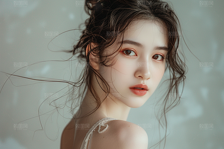 妆造发型艺术发型人物摄影图