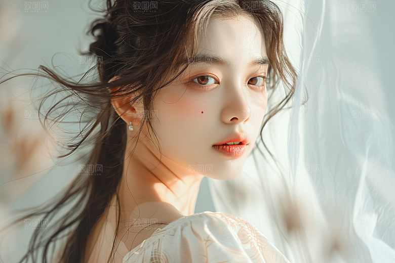 妆造发型彩妆唯美摄影图