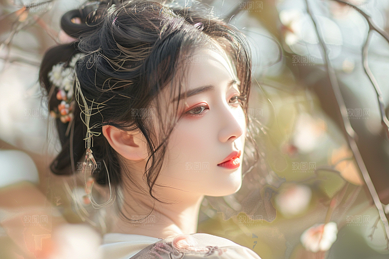 妆造发型写真唯美摄影图