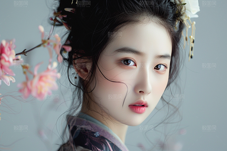 妆造发型美妆写真摄影图