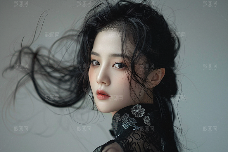妆造发型艺术美妆摄影图