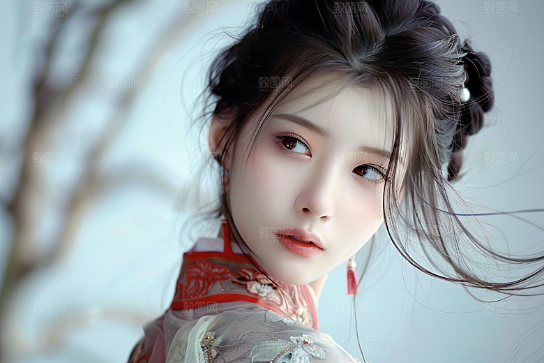 妆造发型肖像艺术发型摄影图