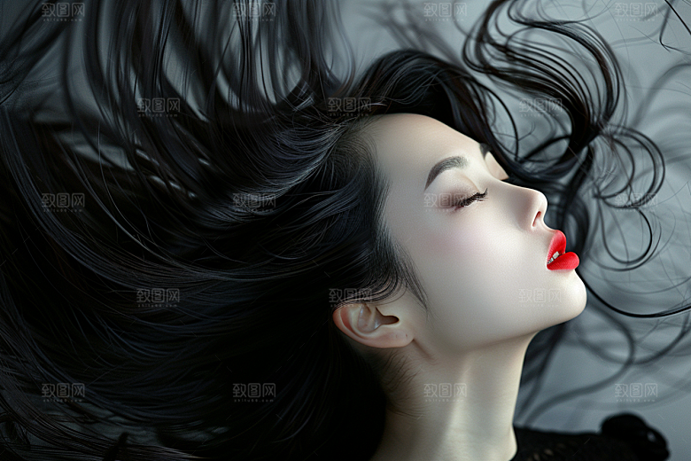 妆造发型艺术发型艺术摄影图