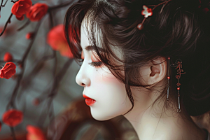 妆造发型写真艺术发型摄影图