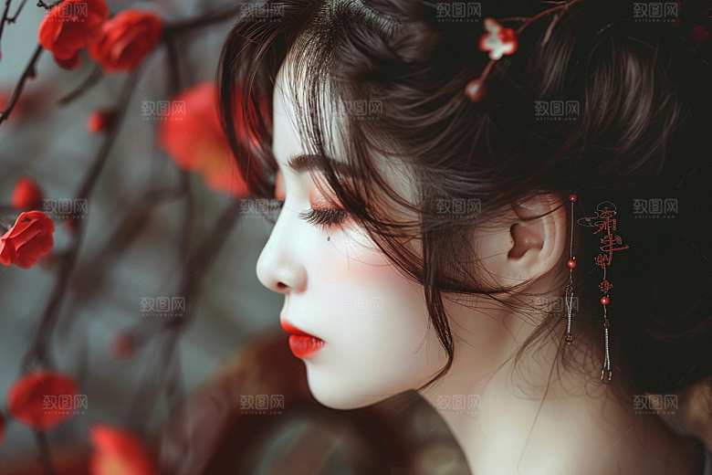 妆造发型写真艺术发型摄影图
