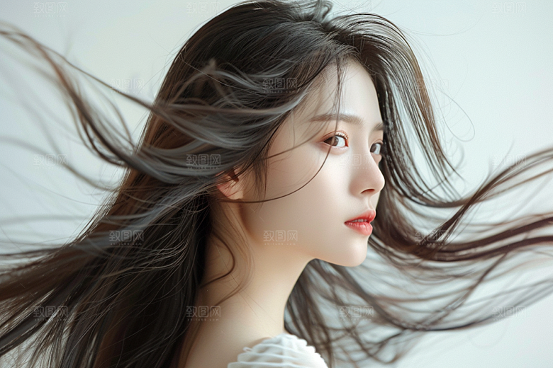 妆造发型彩妆艺术发型摄影图