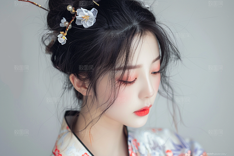 妆造发型高清唯美摄影图