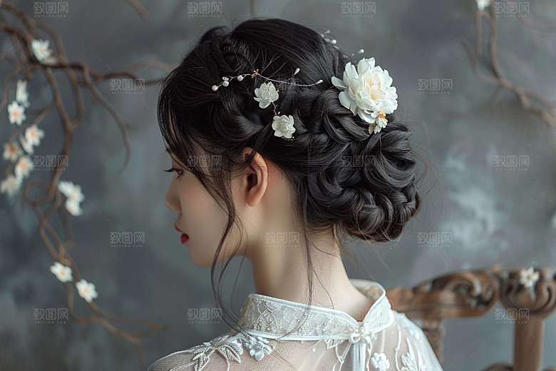 妆造发型彩妆美妆摄影图