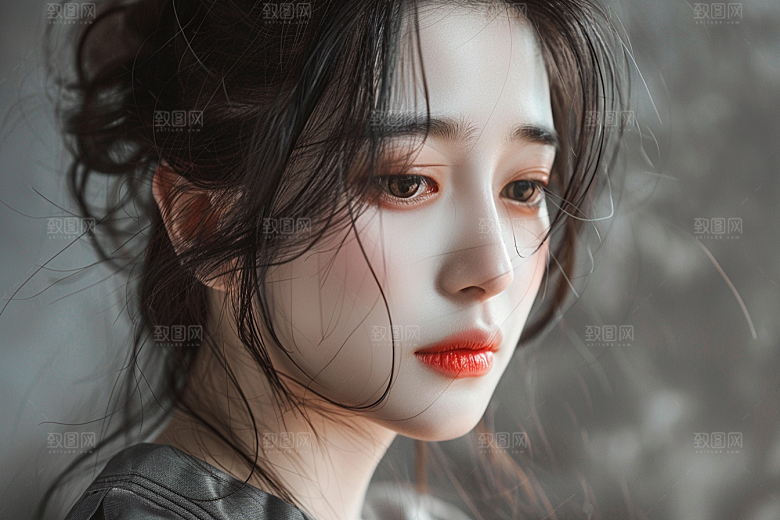 妆造发型美妆造型唯美摄影图