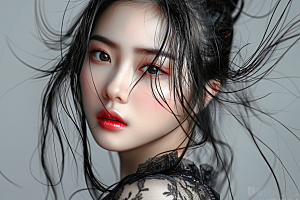 妆造发型彩妆肖像摄影图