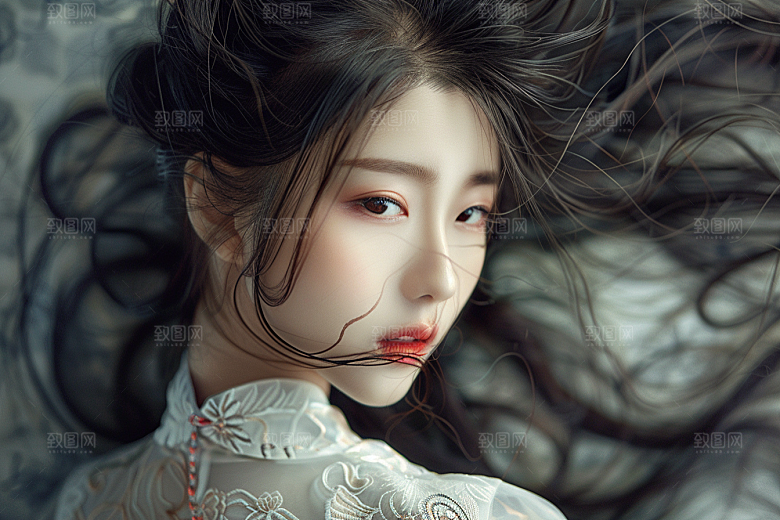 妆造发型艺术发型人物摄影图