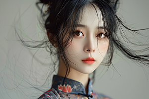 妆造发型肖像彩妆摄影图