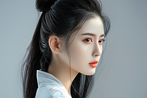 妆造发型写真高清摄影图