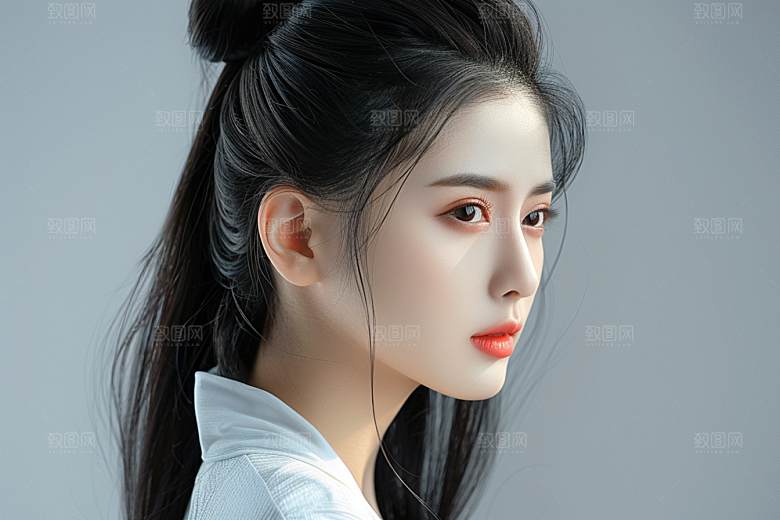 妆造发型写真高清摄影图