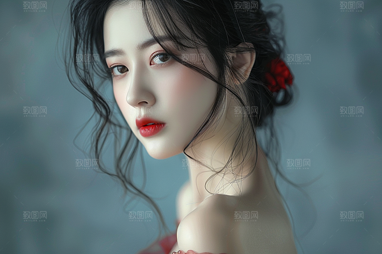 妆造发型人物高清摄影图