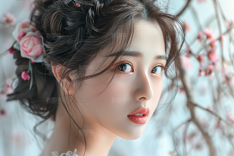妆造发型写真肖像摄影图