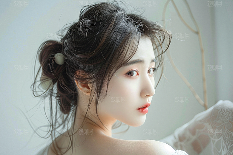 妆造发型肖像彩妆摄影图