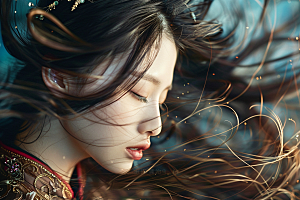 妆造发型美妆造型人物摄影图