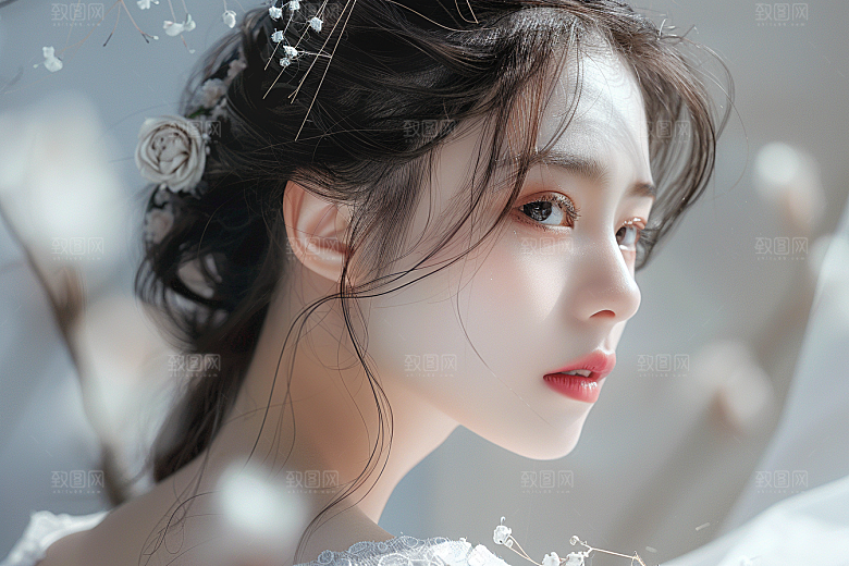 妆造发型美妆彩妆摄影图