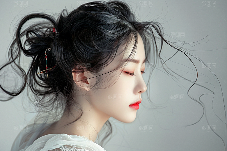 妆造发型肖像写真摄影图