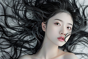 妆造发型高清彩妆摄影图