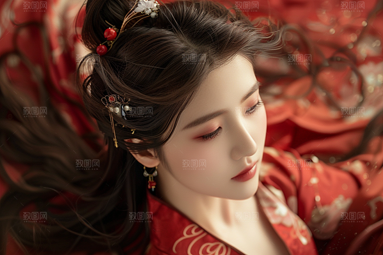 妆造发型高清彩妆摄影图