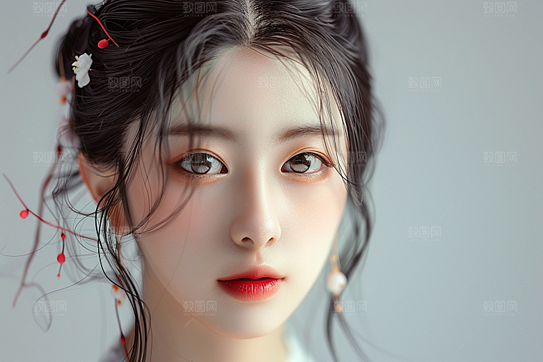 妆造发型肖像唯美摄影图