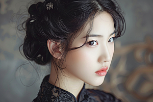 妆造发型唯美高清摄影图