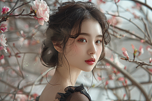 妆造发型艺术艺术发型摄影图