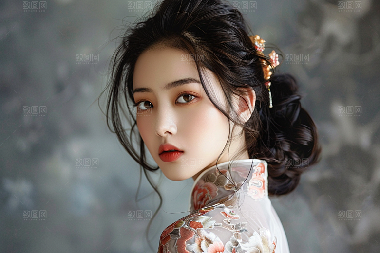 妆造发型艺术高清摄影图