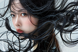 妆造发型人物唯美摄影图