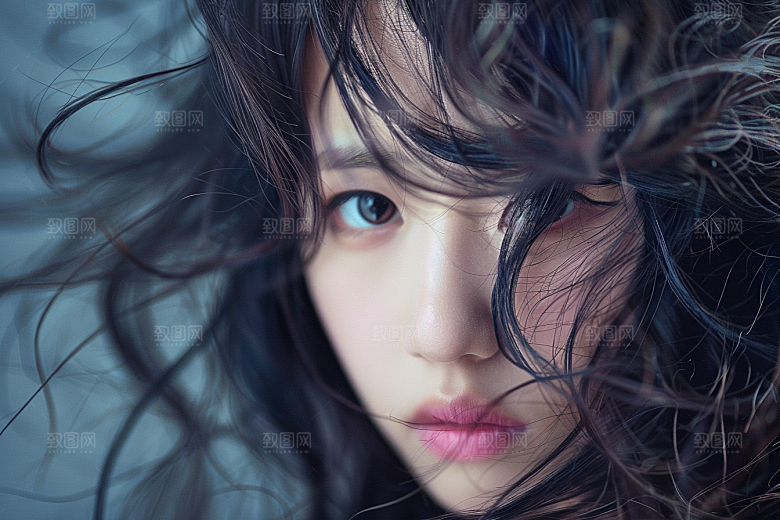 妆造发型高清彩妆摄影图