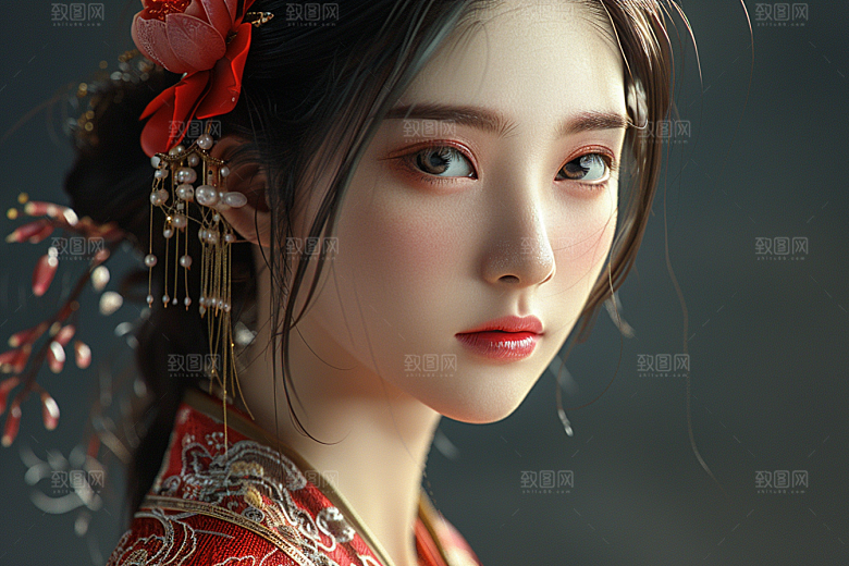 妆造发型艺术彩妆摄影图