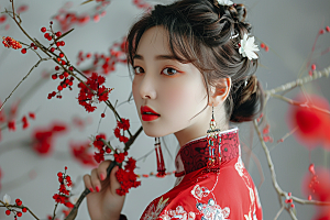 妆造发型美妆造型艺术摄影图