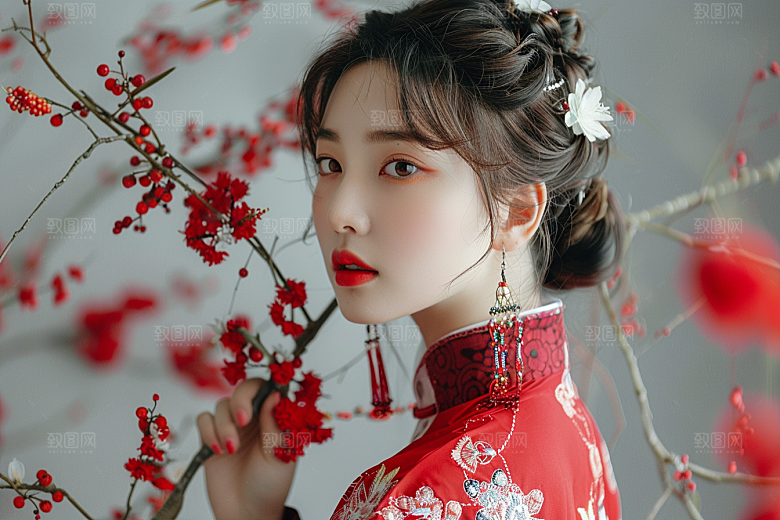 妆造发型美妆造型艺术摄影图