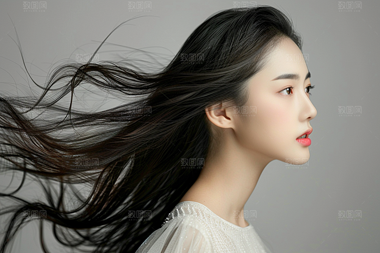 妆造发型美妆肖像摄影图