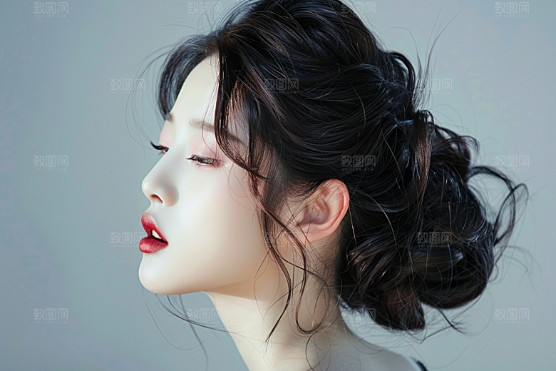妆造发型艺术发型人物摄影图