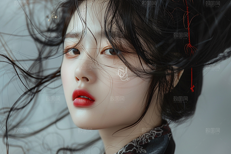 妆造发型美妆造型艺术发型摄影图