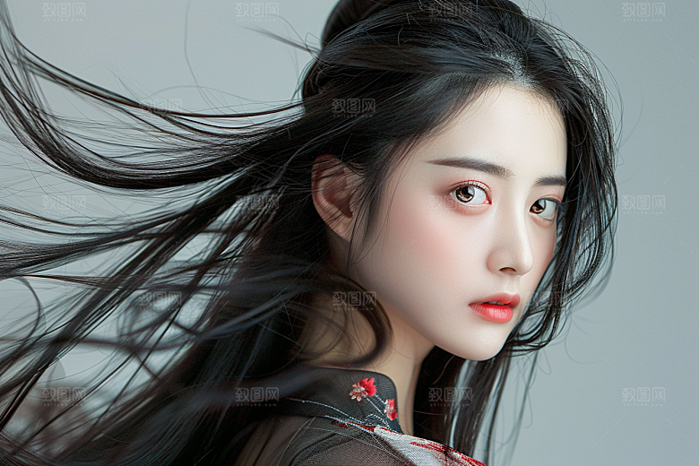 妆造发型美妆写真摄影图
