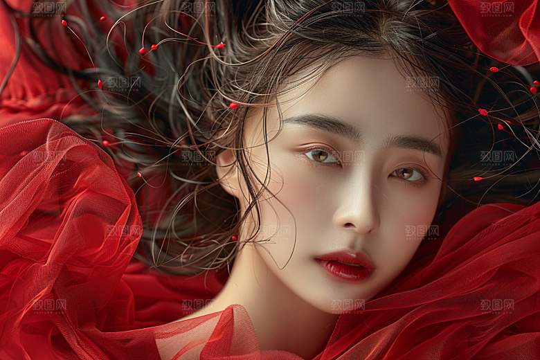 妆造发型写真艺术摄影图