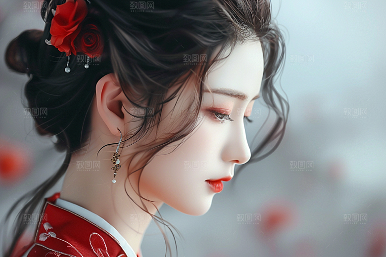 妆造发型肖像彩妆摄影图