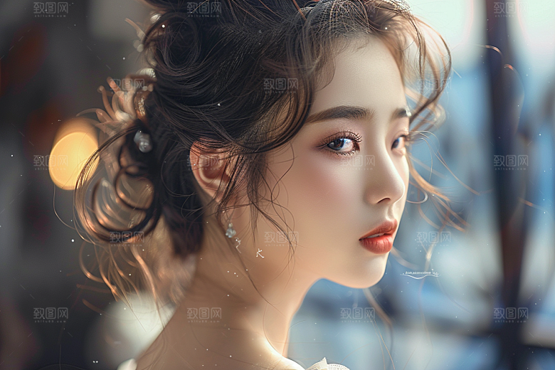 妆造发型写真唯美摄影图