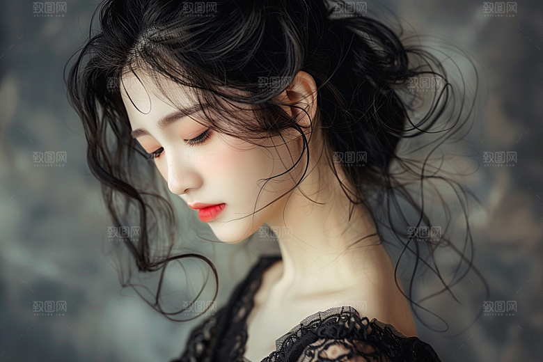 妆造发型彩妆高清摄影图