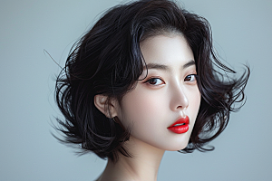 妆造发型艺术美妆摄影图