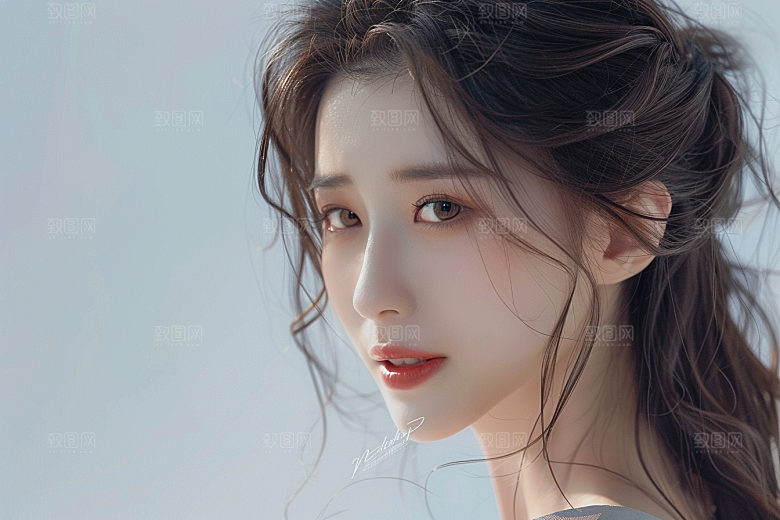 妆造发型美妆造型写真摄影图
