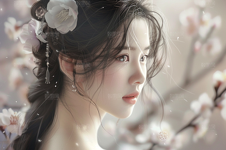 妆造发型彩妆写真摄影图