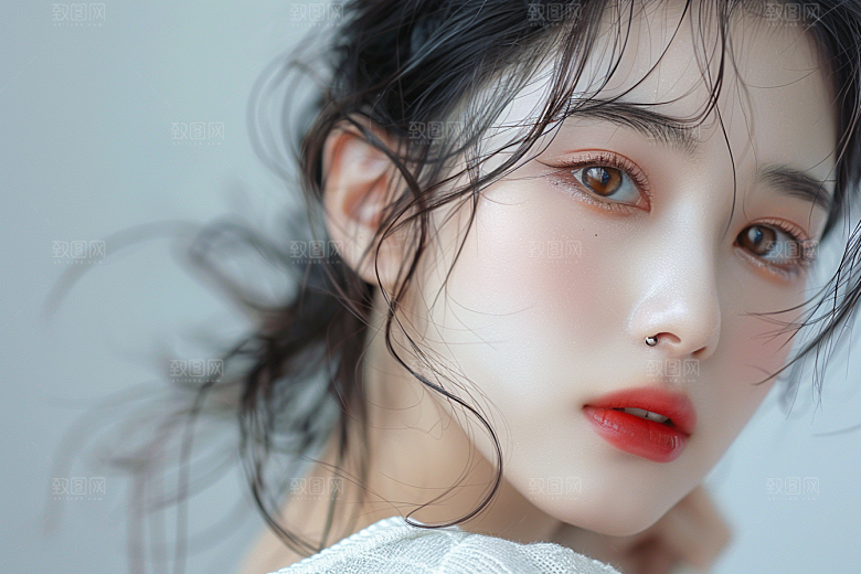 妆造发型写真肖像摄影图