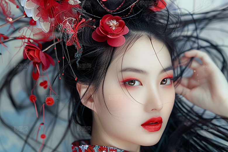 妆造发型写真人物摄影图