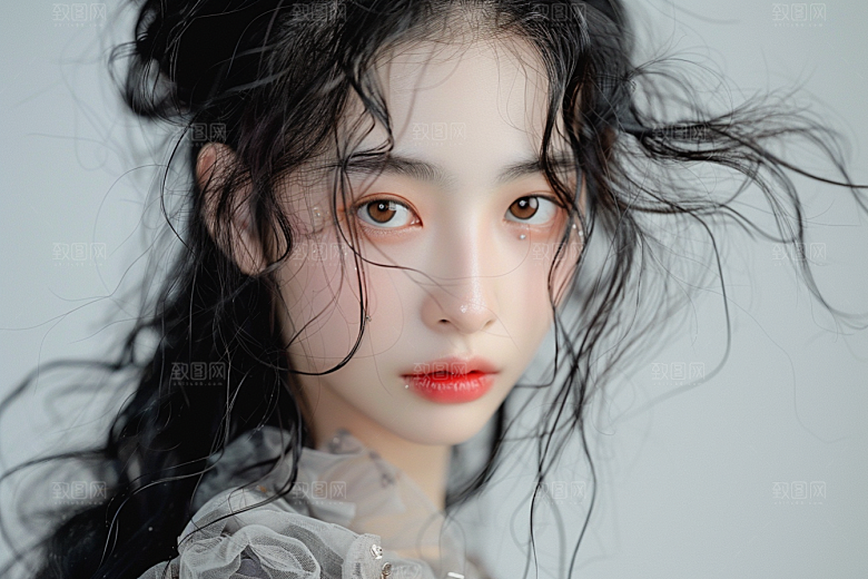 妆造发型人物写真摄影图